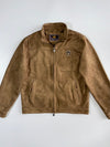 Vintage E.A Collection Italian Sued Bomber Leather Jacket (Zouble zipper) (M)