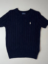 Polo Ralph Lauren | Navy Short Sleeve Cable Knit Sweater Women’s  | (XS)