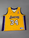 Vintage Champion LA Lakers Shaquille O'Neal #34 Jersey – Gold (2XL)