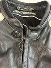Probiker PRX Racing Leather Motorcycle Jacket Black White padded (S)