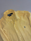 Vintage Polo by Ralph Lauren Yellow Windowpane Check Shirt aYarmouth 100% Cotton(XL)