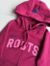 Roots Canada Magenta Full-Zip Hoodie with Felt Applique Logo – (XS)