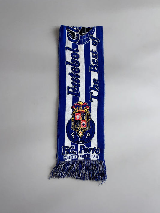 Vintage 1999 F.C. Porto Football Club Scarf – Blue & White Striped Futebol Clube Fan Scarf (L:55)