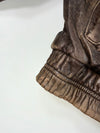 Vintage 90s Outer Wear Concept “Wear Me Out” Distressed Brown Leather Flight Bomber (L)