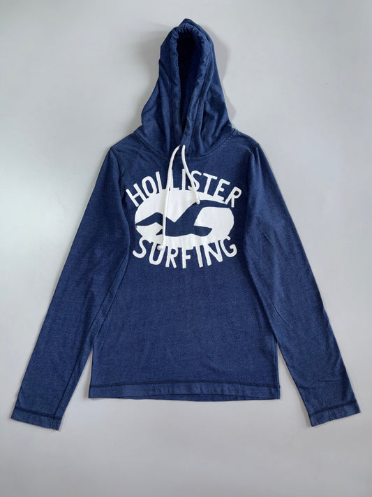Hollister California “Surfing” Lightweight Pullover Hoodie (S)
