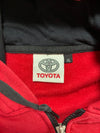 Toyota Embroidered Spellout Full Zip Hoodie – Red – (XL)