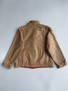 Vintage Tan Leather Jacket with Red Piping/Lining (S/M)