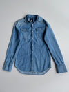 G-Star Raw Slim Fit Denim Western Shirt – Light Wash Blue (Xs)