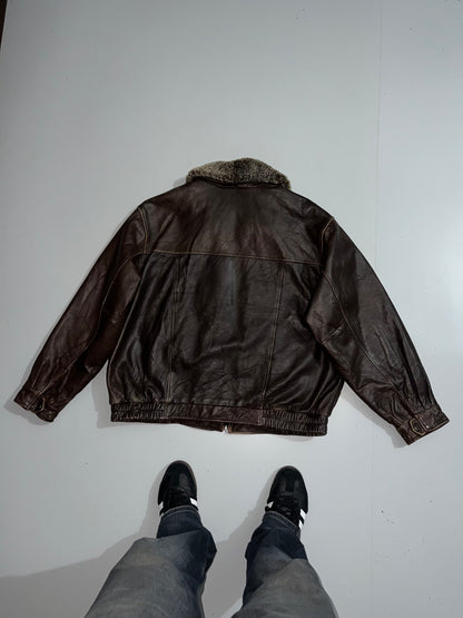 Z90's Sonoma Map Lined Heavy Brown Original Leather Aviator (XL/2XL)