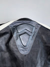 Vintage X.Mann Black Leather Biker Racing Jacket | Armoured Shoulder & Elbow Pads | Back Hump Protector (2XL)