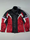Vintage Dieter Braun Red & Black Moto Racing Jacket (Reflective 3M Scotchlite) Knee padded  (M)