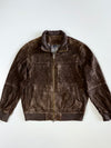 Brooks Brothers Premium Original Double Zipper Sued Leather Jacket (L)