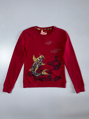 Puma Snake Print Black Pullover Embroidered  (XS)