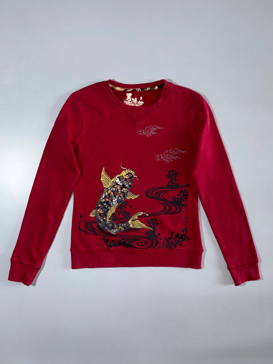 Puma Snake Print Black Pullover Embroidered  (XS)