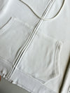 Tommy Jeans Sleeve Spellout Zip-Up Hoodie – White(L)