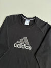 Vintage Adidas Big Logo Embroidered Sweatshirt – Black (M)