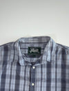 Roots Canada Grey Plaid Flannel Shirt (XL)