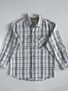 Vintage Polo Boston White Plaid Flannel Shirt (L)