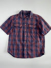 Vintage Gap Plaid Short Sleeve Shirt – Maroon/Navy (XL)