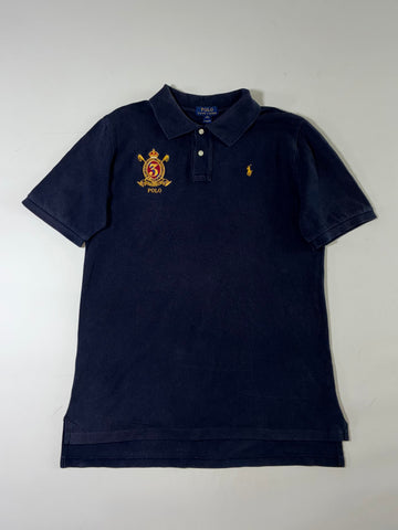 Polo Ralph Lauren Crest Embroidered Navy Polo Shirt (L)