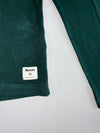 Roots Canada Established 1973 Tonal Plaid Beaver Logo Embroidered Forest Green Cotton Long Sleeve T-Shirt (M/L)