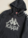 Kappa Black Banda Tape Sleeve Logo Hoodie (S)