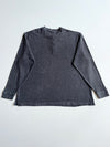 L.L.Bean Waffle Knit Henley – Charcoal Grey (3XL/4XL)