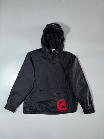 Ecko Function Windbreaker Hooded Jacket – Black with Red Rhino Logo (XL)