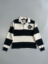 Polo Ralph Lauren PRL Monogram Black Cream Wide Stripe Heavy Cotton Rugby t-Shirt (L)