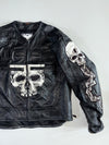 ICON Skull & Crossbones Black Leather Moto Jacket (XL)