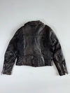 Vintage Distressed Belted Leather Jacket (S)