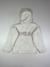 Fila White Sherpa Hooded Zip Jacket (M)
