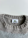 Lacoste Grey & Blue Colorblock Striped Knit Sweater (XL)