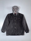 Dickies Quilted Flannel-Lined Hooded Chore Jacket – Washed Black,  (L)