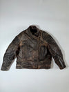 Vintage Brown Pure Leather Motorcycle Heavy Jacket (XL)