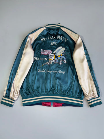 U.S. Navy Seabees fully Embroidered Reversible Jacket (L/XL)