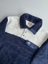 Polo Ralph Lauren | Navy & Cream Sherpa Fleece Snap Pullover | (S)