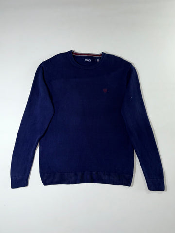 Chaps Crewneck Sweater — Navy’s Crest Logo (XL)