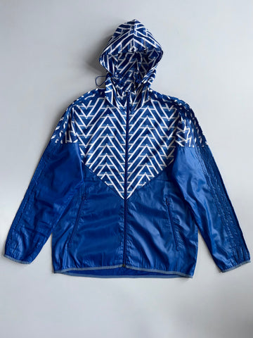 Adidas Chevron Windbreaker Jacket | Blue White (L)