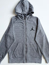 Jordan Grey Full Zip Hoodie – Jumpman Logo – Youth (S)