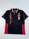 Royal County of Berkshire Polo Club Black & Red Embroidered Polo(L)