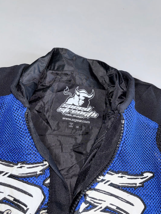 Speed and Strength SS Gear Mesh Motorcycle Jacket with Removable Rain Shell 2-in-1 Racing Jacket (with Back Protection )(XL)