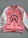 BAPE A Bathing Ape Shark Face WGM Double Zip Pink  Sukajan Bomber Jacket (M)