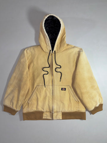 Dickies | Vintage Tan Duck Canvas Quilted Hooded Work Jacket (L)