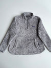 Patagonia Los Gatos Grey Quarter-Zip Sherpa Fleece woman’s–(XL)