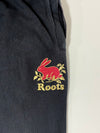 Roots Canada Embroidered Beaver Logo Fleece Joggers – Black (W:32) (L:43)
