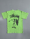 Stussy | Neon Green Spear Logo Tee | (S)