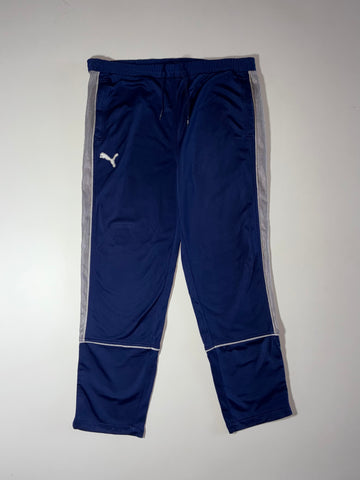 Vintage Puma Track Pants – Navy/Grey Mesh (W:40) (L:41)
