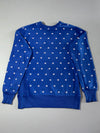 Champion Reverse Weave All-Over Logo Print Sweatshirt – Royal Blue – (L)