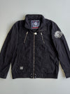 Jizo Bosatsu Crash Between Grace & Fury Black Nylon Bomber Jacket Freedom Embroidered Streetwear (L)